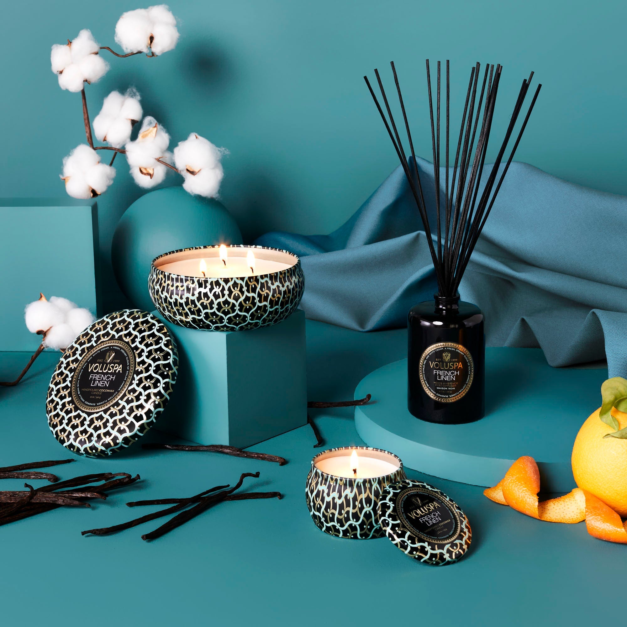 French Linen | Reed Diffuser | VOLUSPA