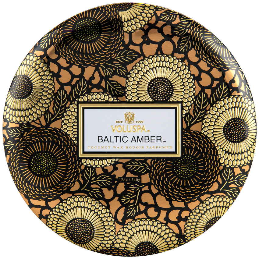 Baltic Amber - 3 Wick Tin Candle