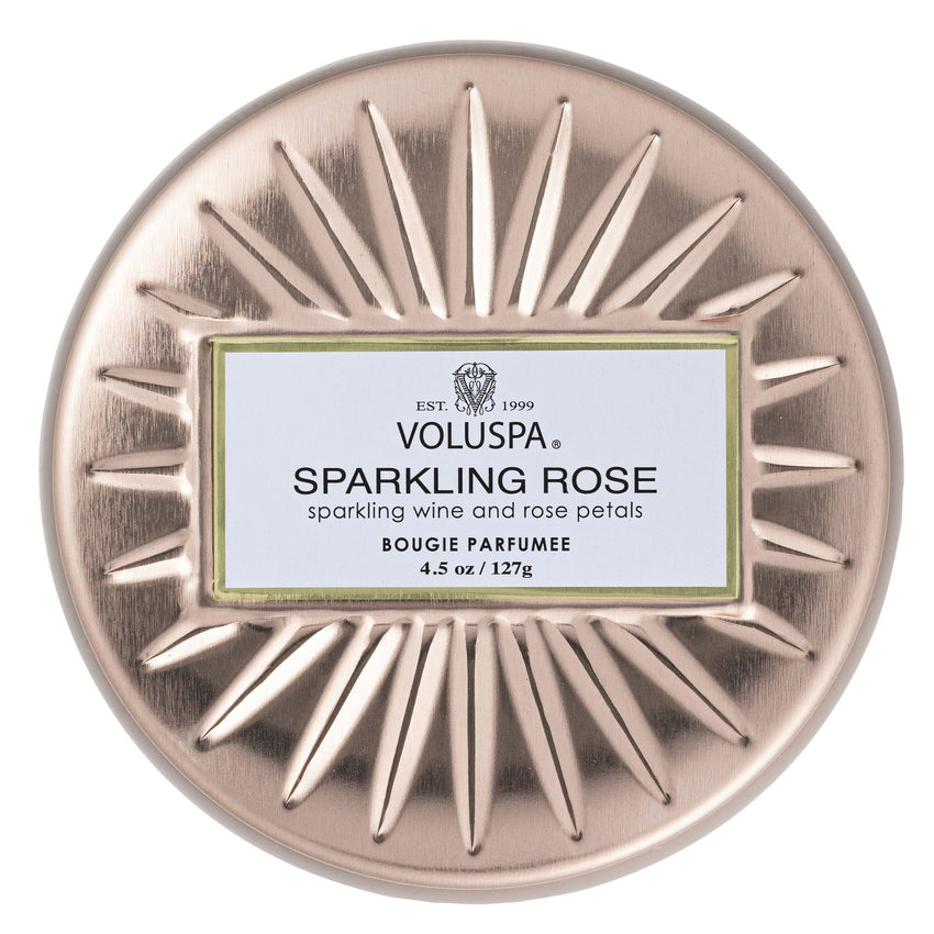 Sparkling Rose - Mini Tin Candle