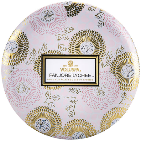 Panjore Lychee - 3 Wick Tin Candle