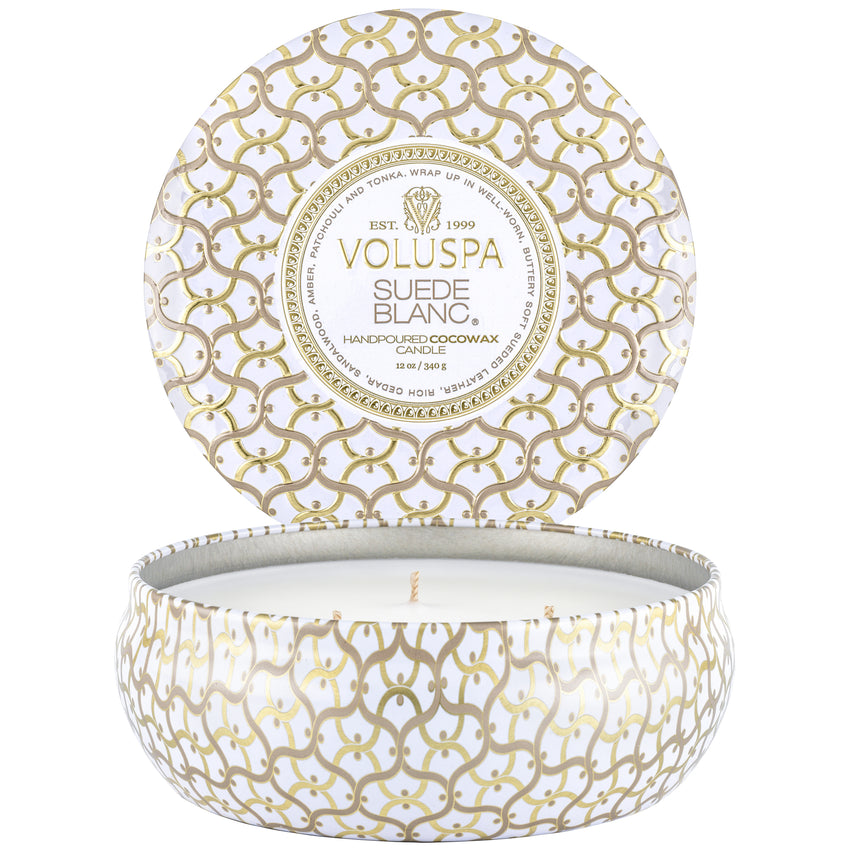 Suede Blanc - 3 Wick Tin Candle