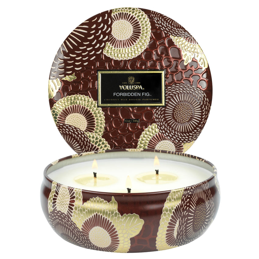 Forbidden Fig - 3 Wick Tin Candle