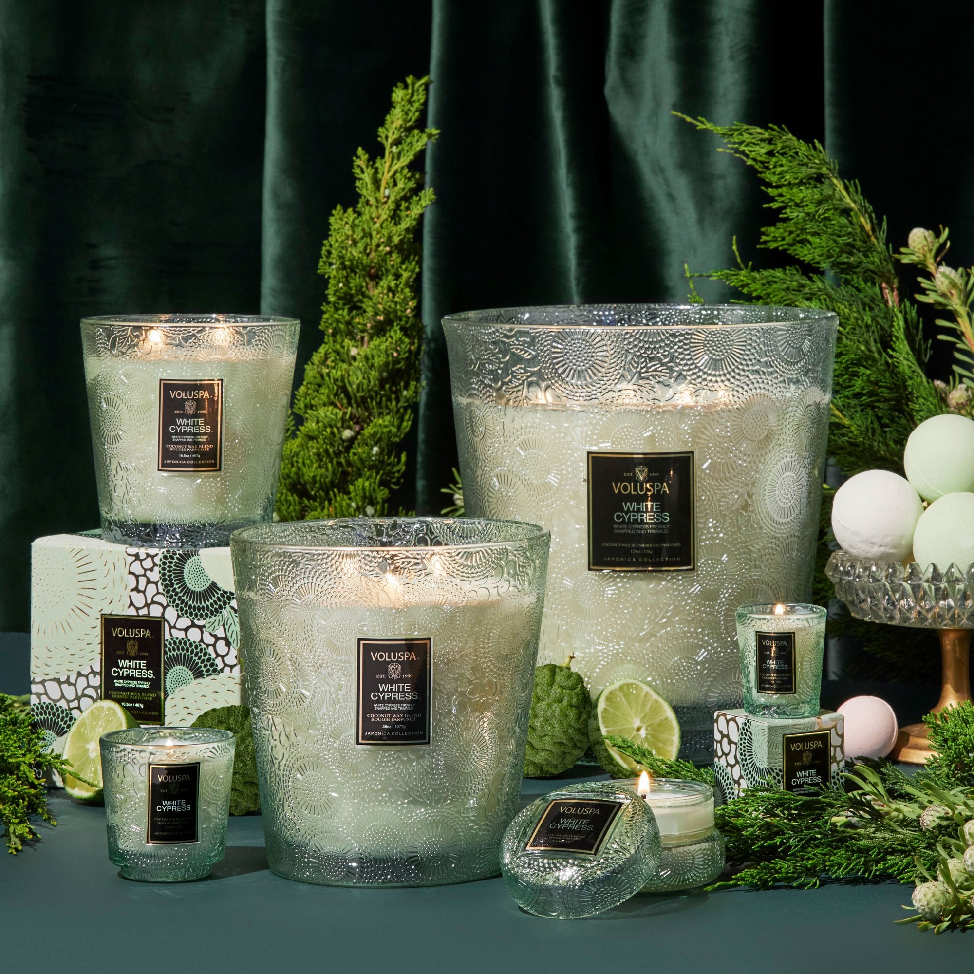 White Cypress - 3 Wick Hearth Candle