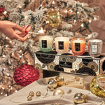 Japonica Holiday - 4 Petite Pedestal Candle Gift Set