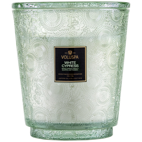 White Cypress - 5 Wick Hearth Candle
